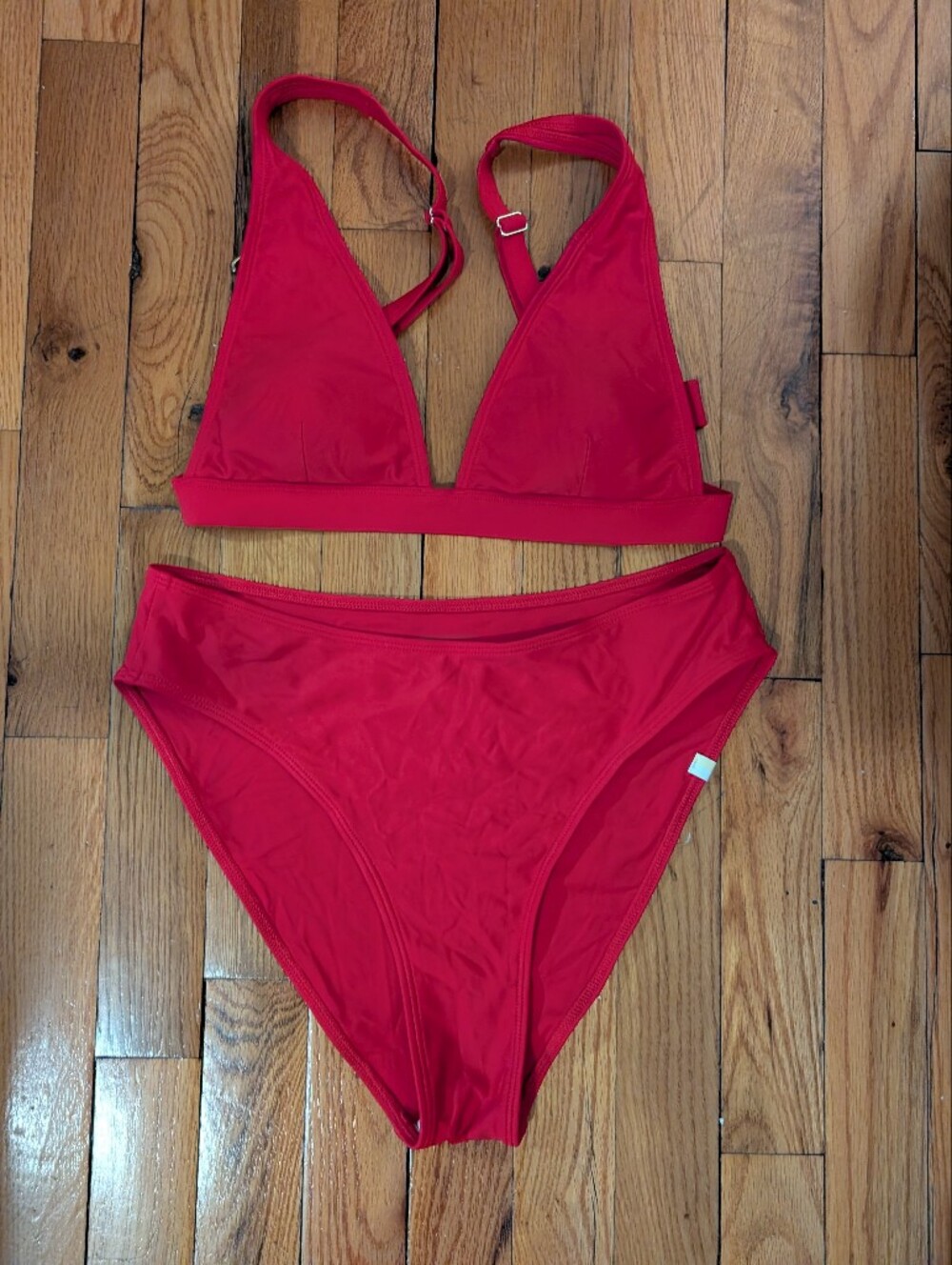Summersalt Cherry Red Bikini Sz 4 Top And Sz6 Bottoms